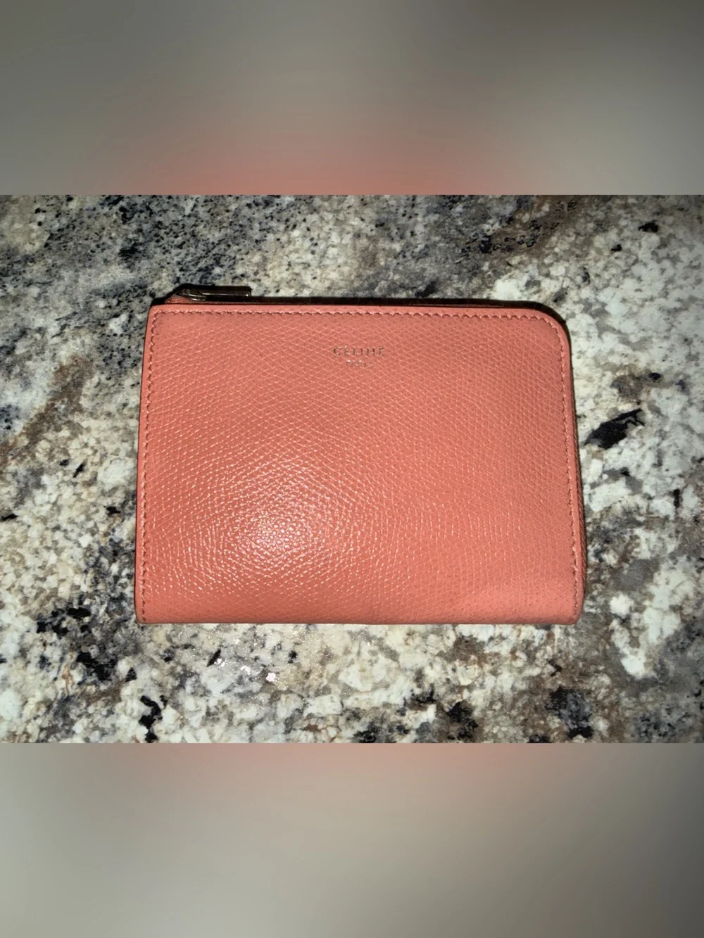 Celine Leather Zip Pouch